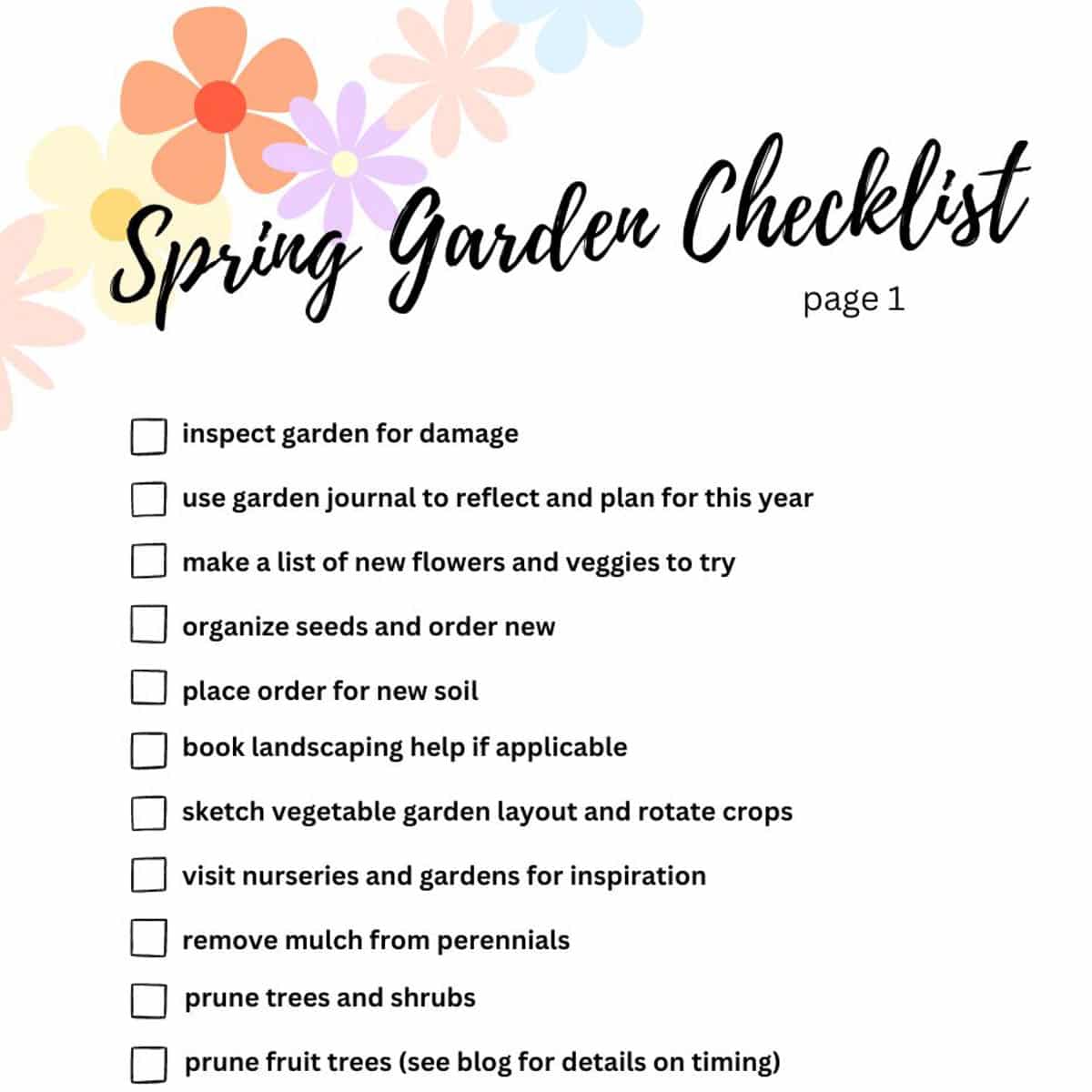 Spring Garden To Do List (With Free Printable Checklist)